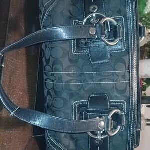 Coach Black Signature Tote Bag